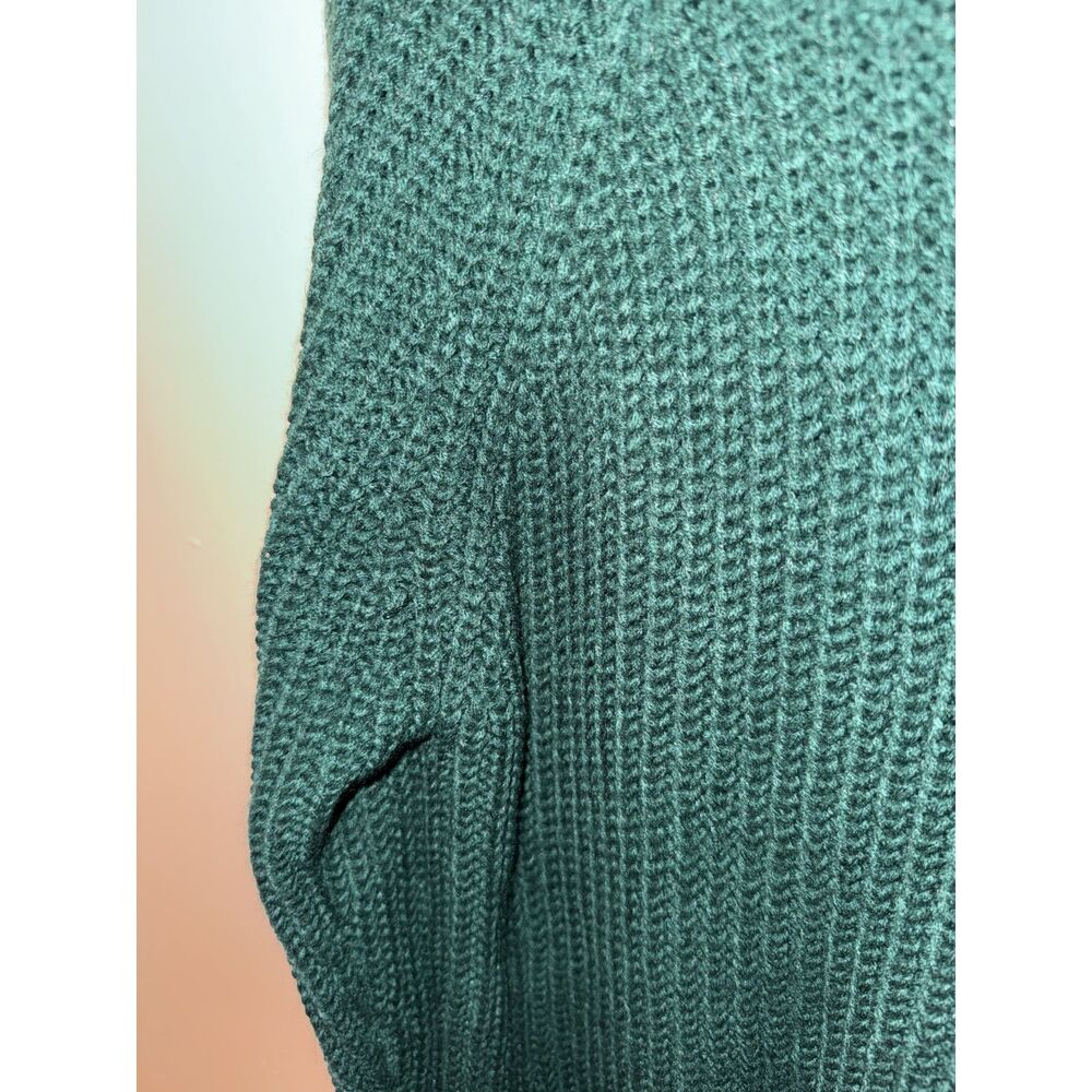 American Eagle Outfitters Jegging Sweater Dark Green Open Knit Loose Fit Large - Picture 8 of 10